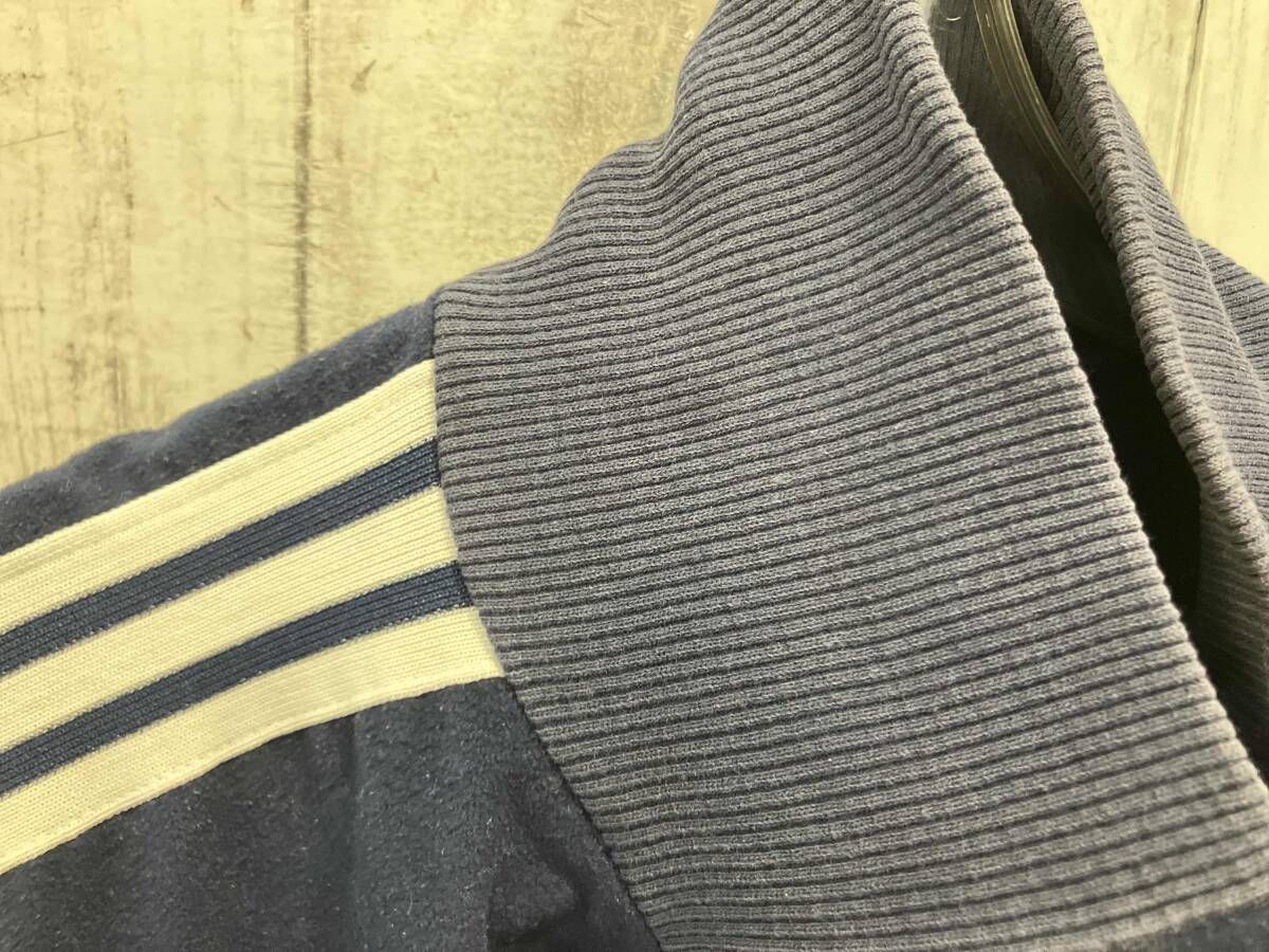 adidas アディダス ジャージ 70s ～ VENTEX チュニジア製 ネイビー Lサイズ 内側 首回りシミ有り 毛玉有り LLC-HASEGAWATOSO_COM