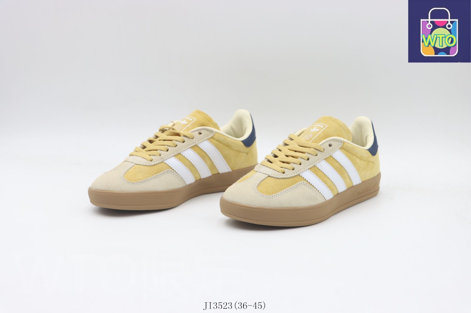 今日 アディダスのスケートシューズ イエロー&ホワイト JI 3523-WTO輸入2