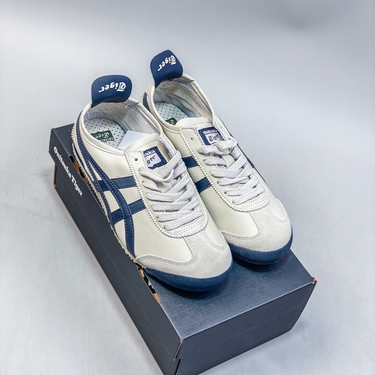 オニツカタイガー】Onitsuka Tiger mexico66 スニーカー 男女同型 新品 ホワイトブルー - メルカリ