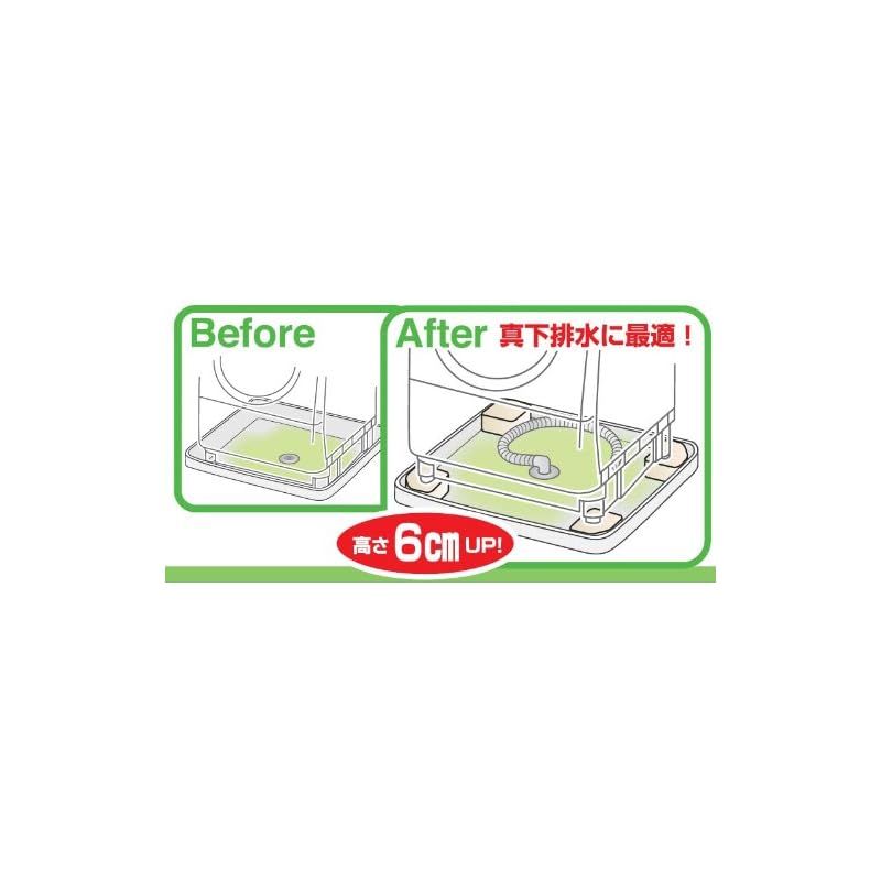 生活家電 SANEI(サンエイ) 洗濯機用防振かさ上げ台 高さ調整6cm