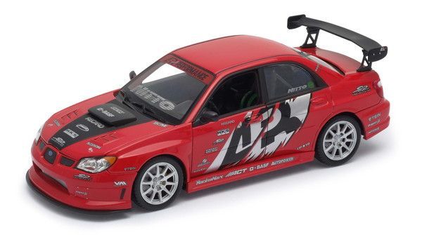 新品 WELLY 1/24 スバル インプレッサ WRX STI APRパフォーマンスバージョン レッド 完成品ダイキャストミニカー WE22487APR [佐川急便]