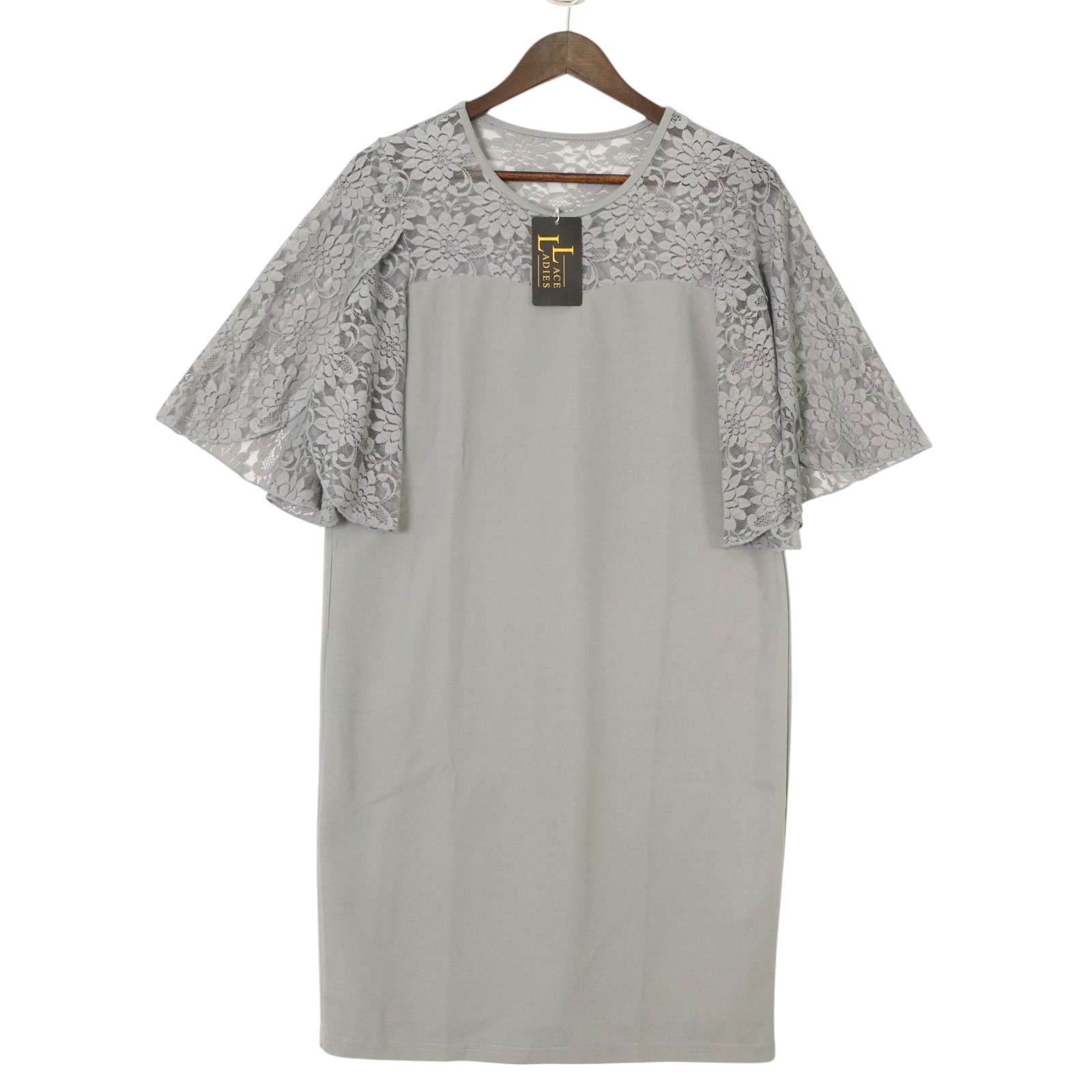 PREFERIR haremode 【美品】レース バンドカラーワンピース　M ADAM ET ROPÉ FEMME(アダム エ ロペ ファム) / オープンカラー