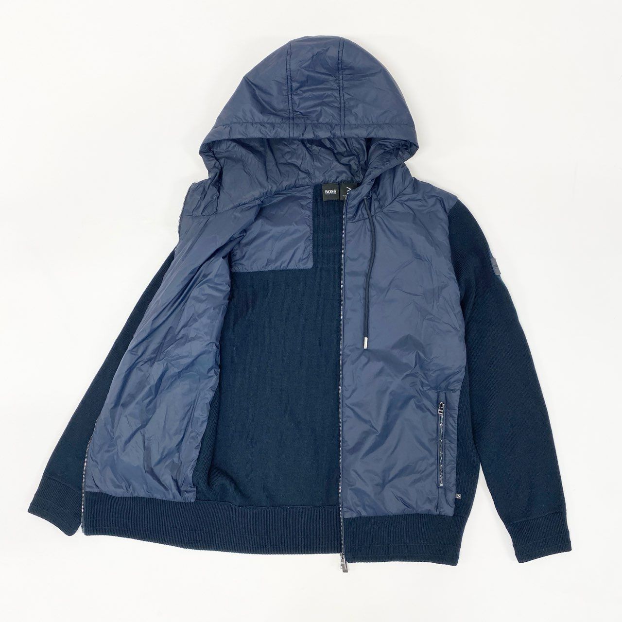 60i29 HUGO BOSS ヒューゴボス PERFPRMANCE ニット切替 中綿