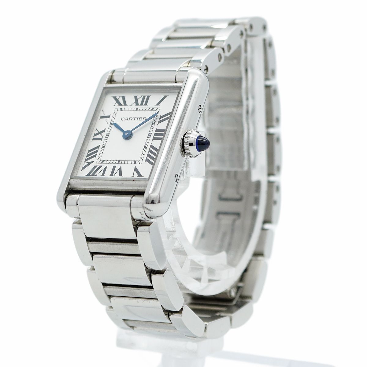 5wwm0204 カルティエ タンク WSTA0051 シルバー文字盤 腕時計 レディース