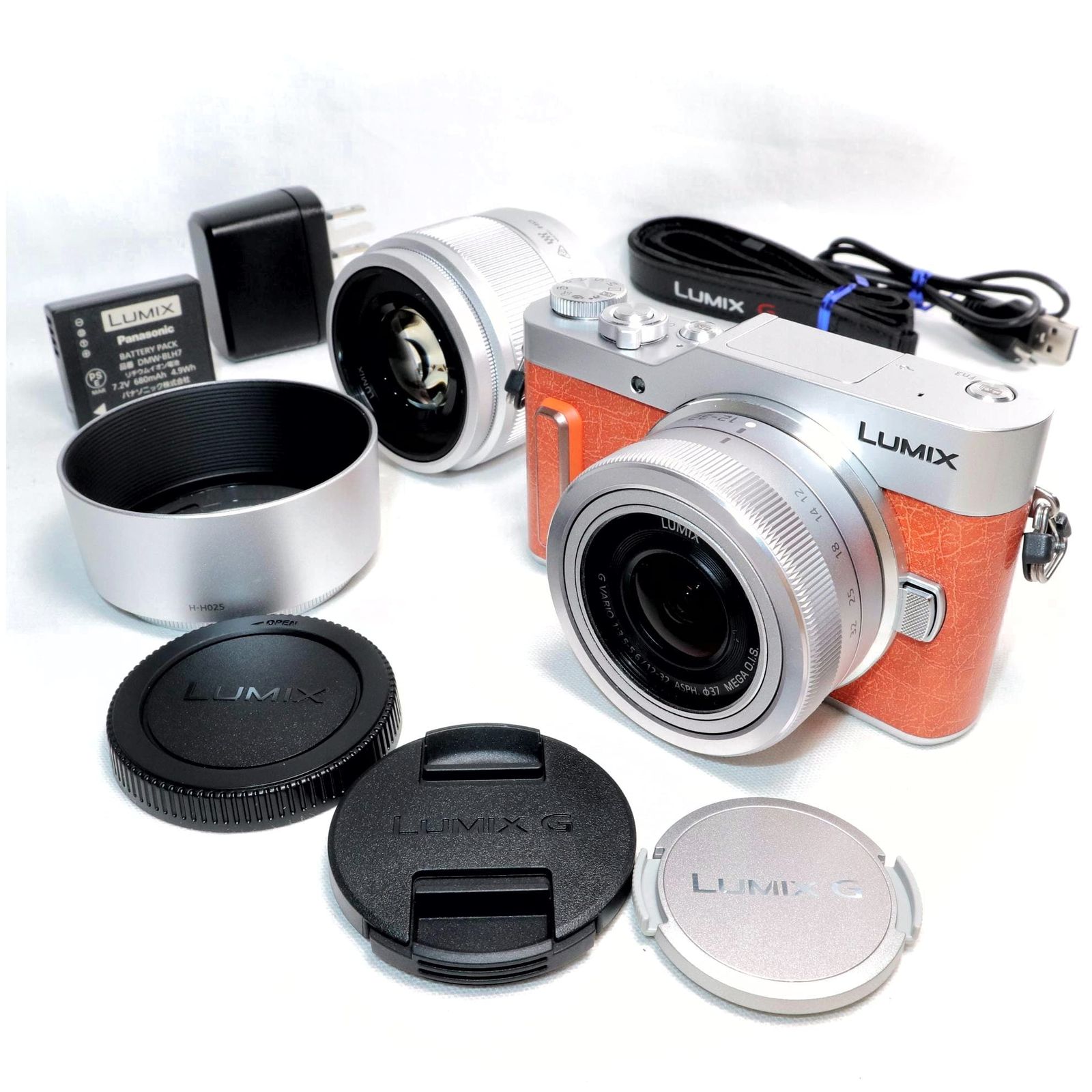 Panasonic DC-GF10W ダブルレンズキット オレンジ（パナソニック