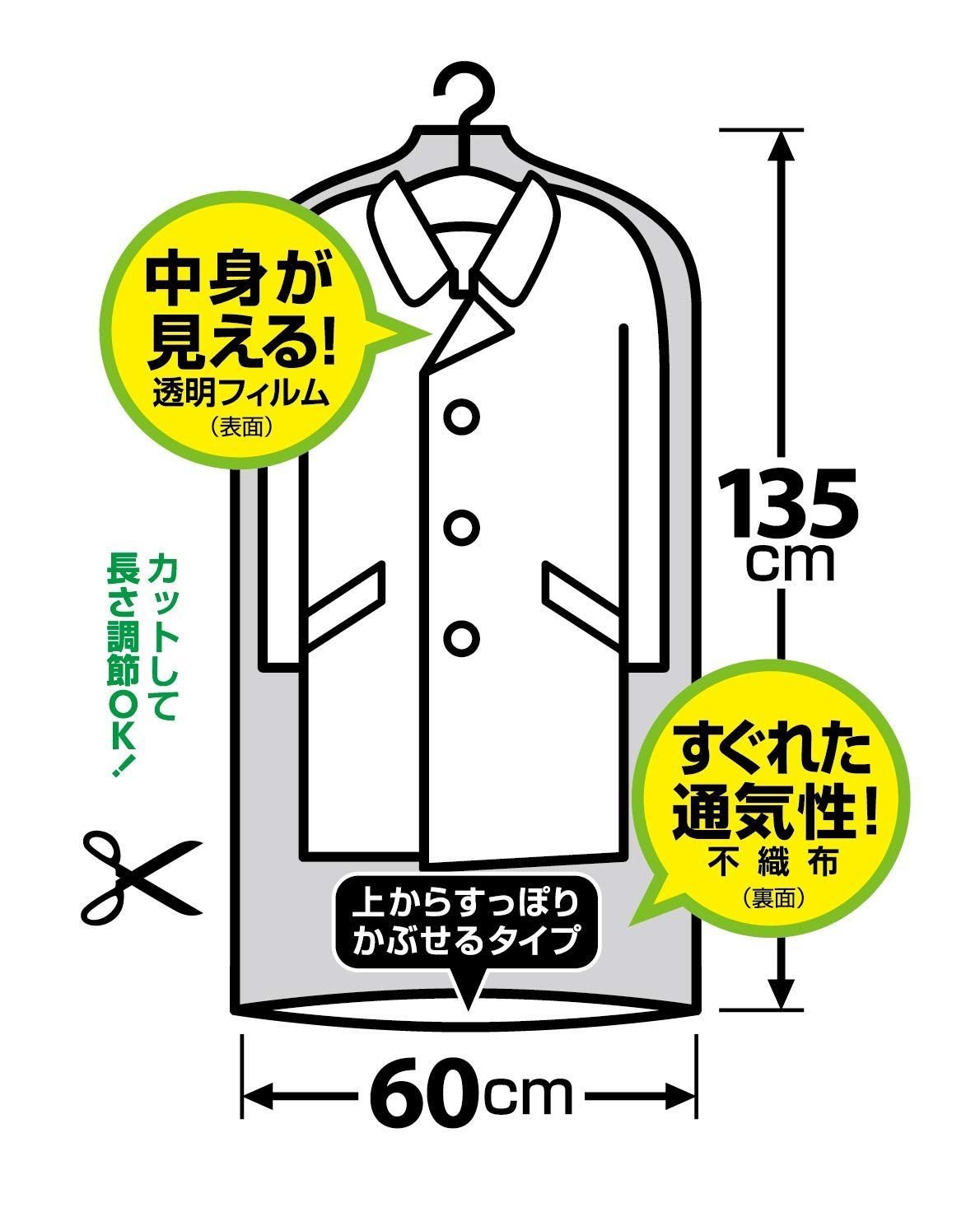 数量限定】Basic コートカバー 衣類カバー 7枚入り 東和産業 メルカリShops