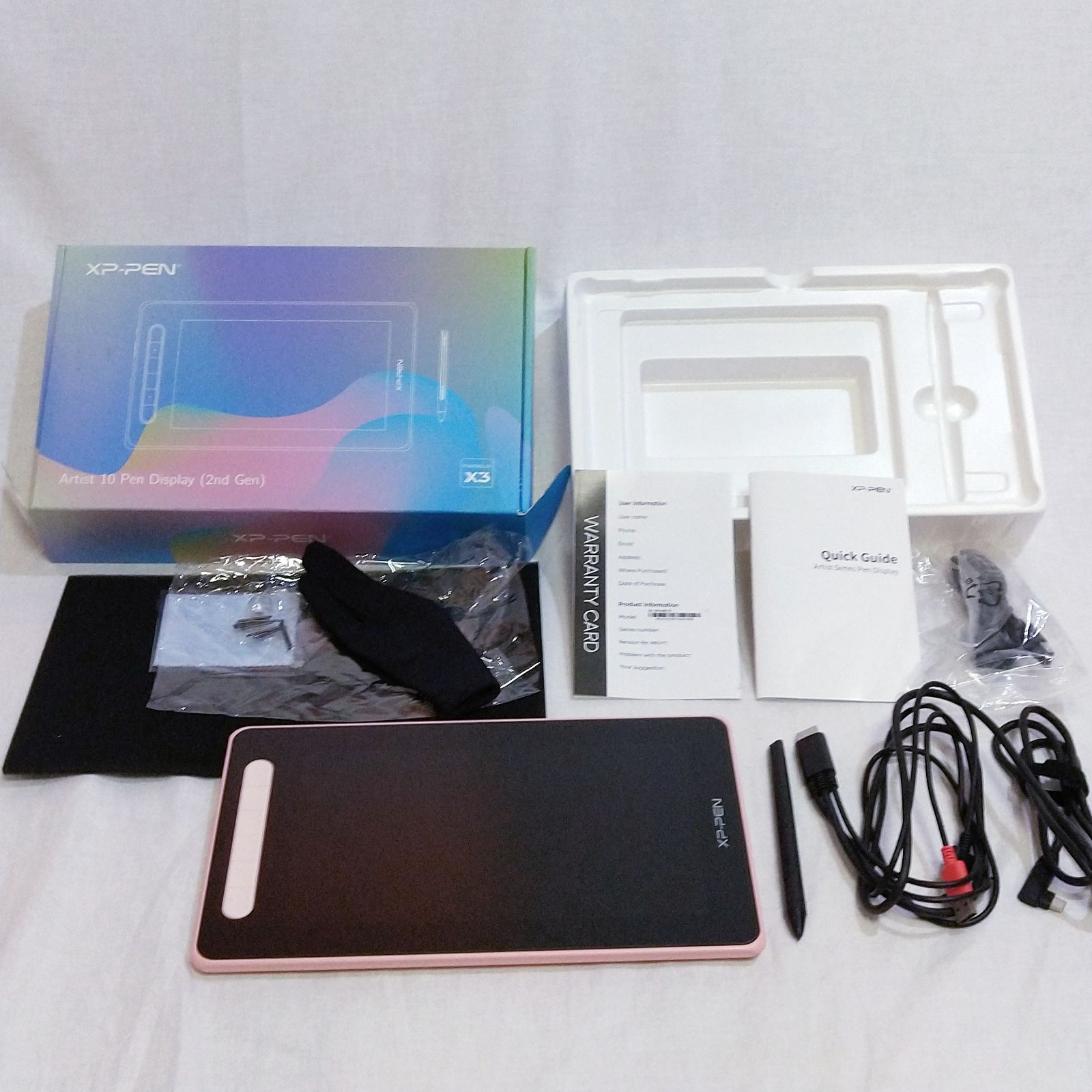 液晶タブレット XP-PEN Artist 10 Pen Display 2nd Gen CD100FH ピンク 動作 済み