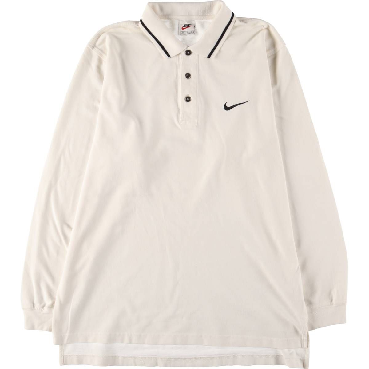 90s 古着 90年代 ナイキ NIKE 長袖 ポロシャツ メンズM相当 