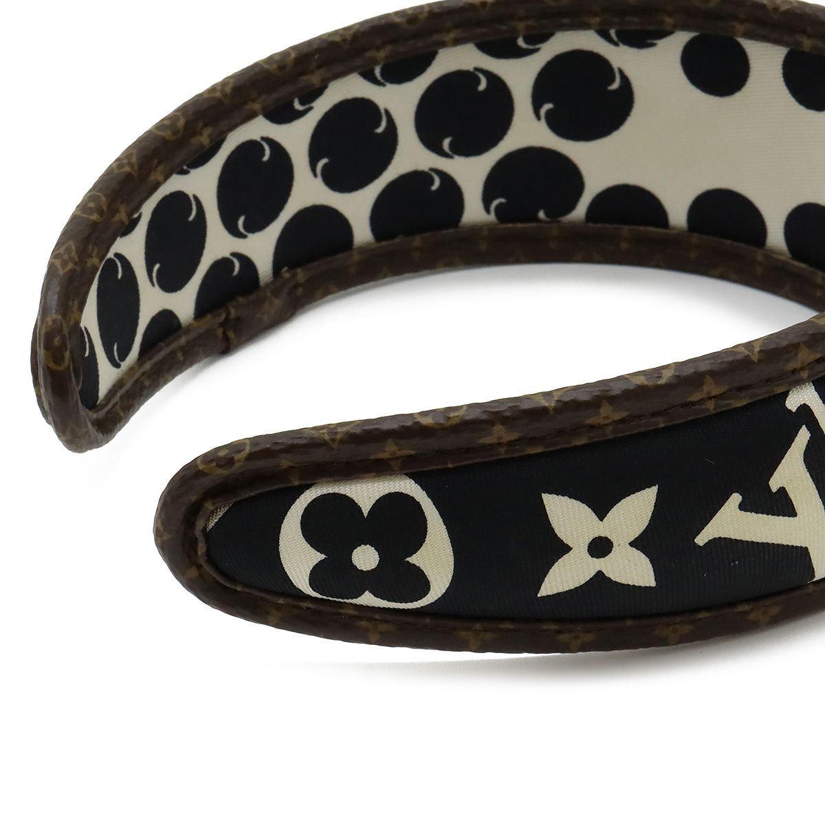 Louis Vuitton カチューシャ　ブラック LOUIS VUITTON(ルイヴィトン) モノグラムビーズカチューシャ