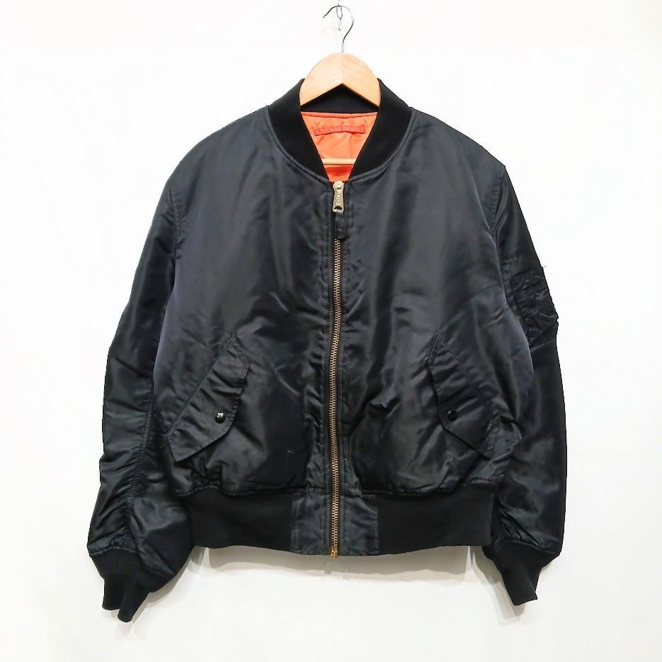 【限定品】 ALPHA INDUSTRIES◇フライトジャケットMナイロンブラック ジャケット・アウター