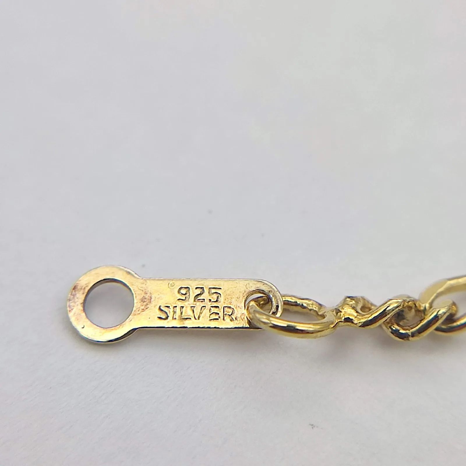 美品】フィガロチェーンネックレス ゴールドカラー SILVER シルバー925 
