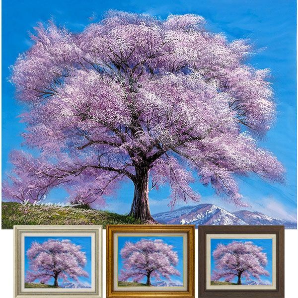 32×41㎝「朝の桜２」油彩・原画・F6 32×41㎝「朝の桜2」F6・原画・油彩画 N 絵画 かいがのみせ