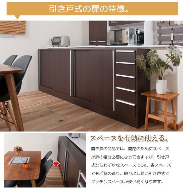 シリーズ カウンター下収納90引戸