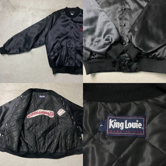80s King Louie ナイロン スタジャン コーチ ジャケット サテン 80s King Louie ナイロン スタジャン コーチ ジャケット サテ