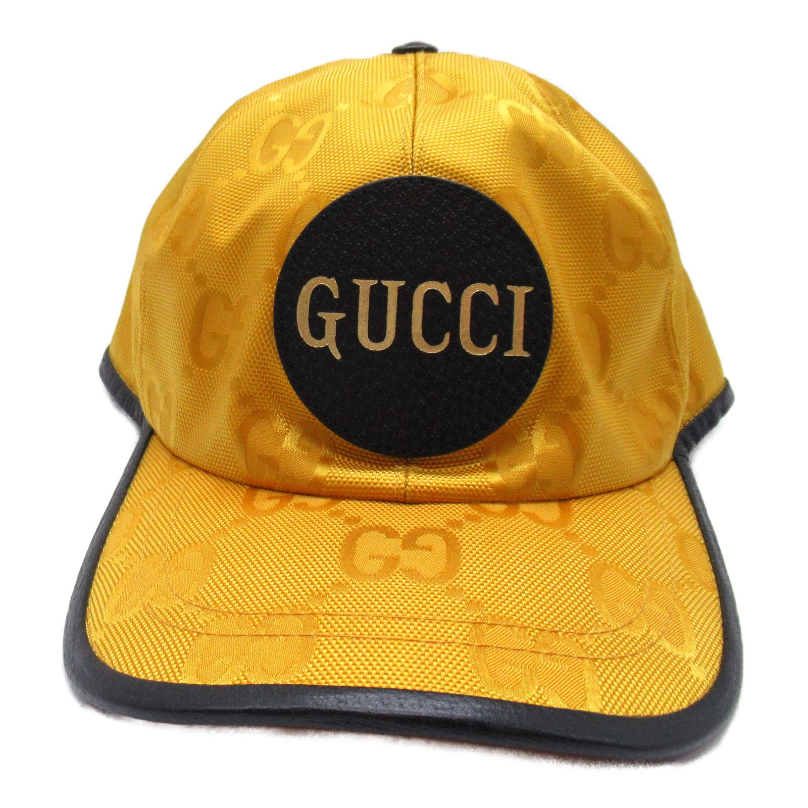 グッチ GUCCI キャップ キャップ ゴールド/ブラック ナイロン