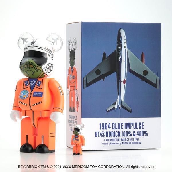 ベアブリック】「空中機動研究班」F-86F BE@RBRICK100%&400% f 86 セイバー