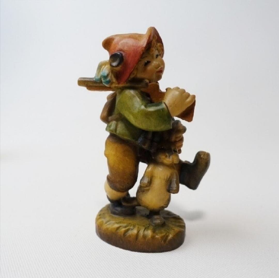 ANRI アンリ 木彫り 人形 イタリア製 サラケイ 男の子 - メルカリ