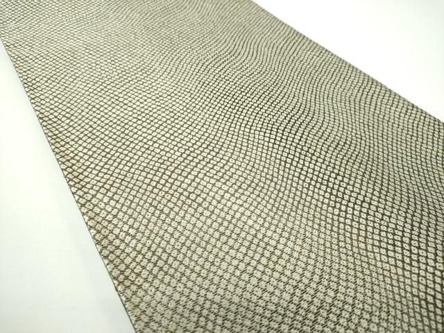 平和屋着物○両面 全通柄袋帯 作家物 響 鹿の子文様 金糸 正絹 逸品