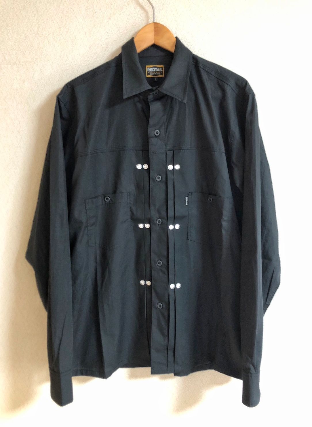 ViSE REDTAiL バイス レッドテイル CROSS Cotton L/S Shirt〔Black