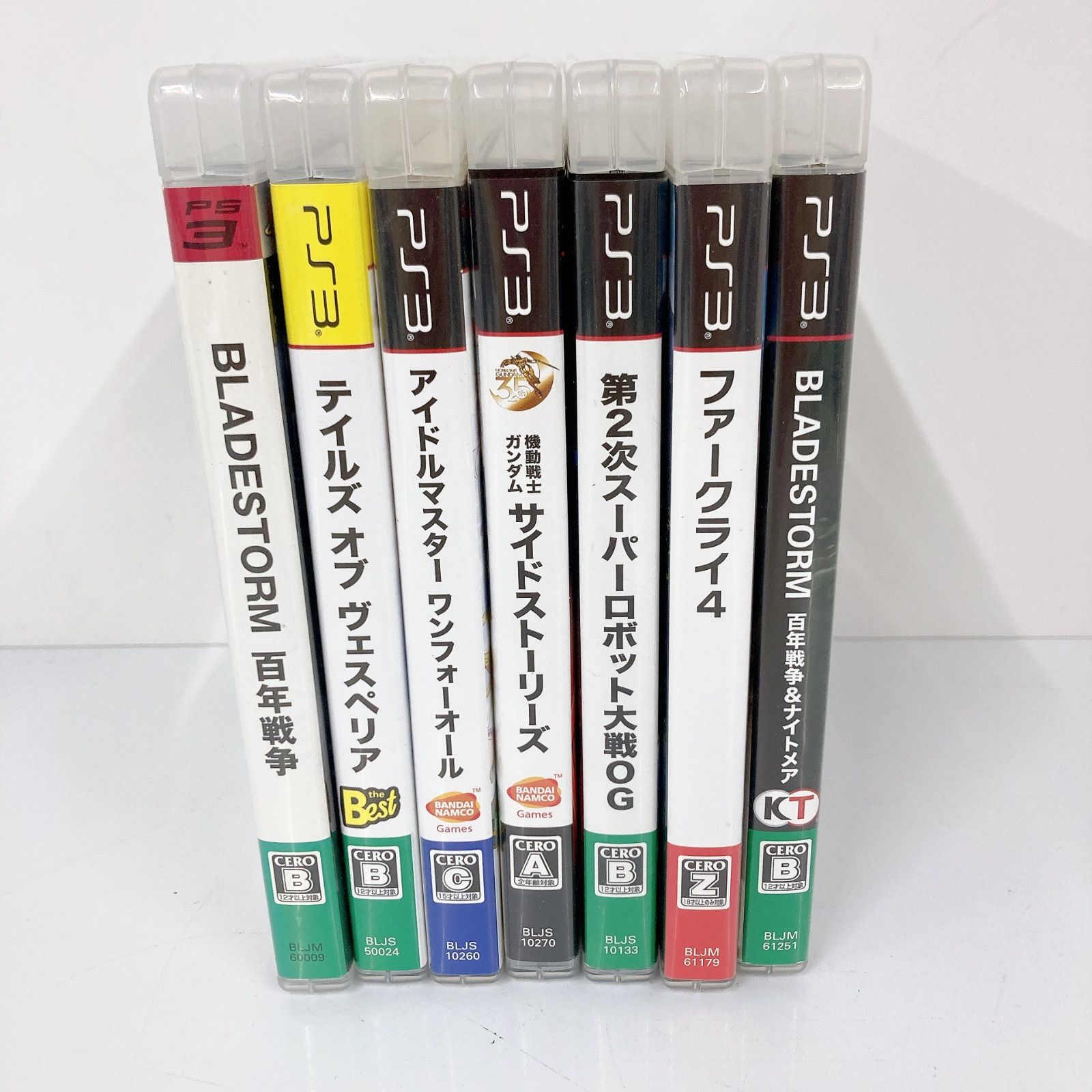 ☆ PS3 ソフト7本セット 機動戦士ガンダムサイドストーリーズ/ ファークライ4/ ブレイドストーム 100年戦争ナイトメア/ ブレイドストーム 百年戦争/ 第2次スーパーロボット大戦OG/ テイルズオブヴェスペリア/ アイドルマスター【ゲームソフト】【1】