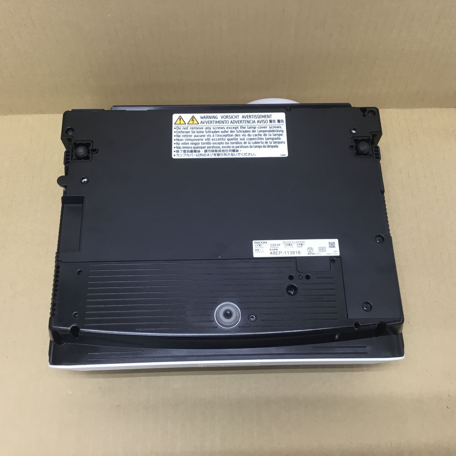 ランプ使用74時間 リコー 単板DLP方式 プロジェクター WX3351 3600  