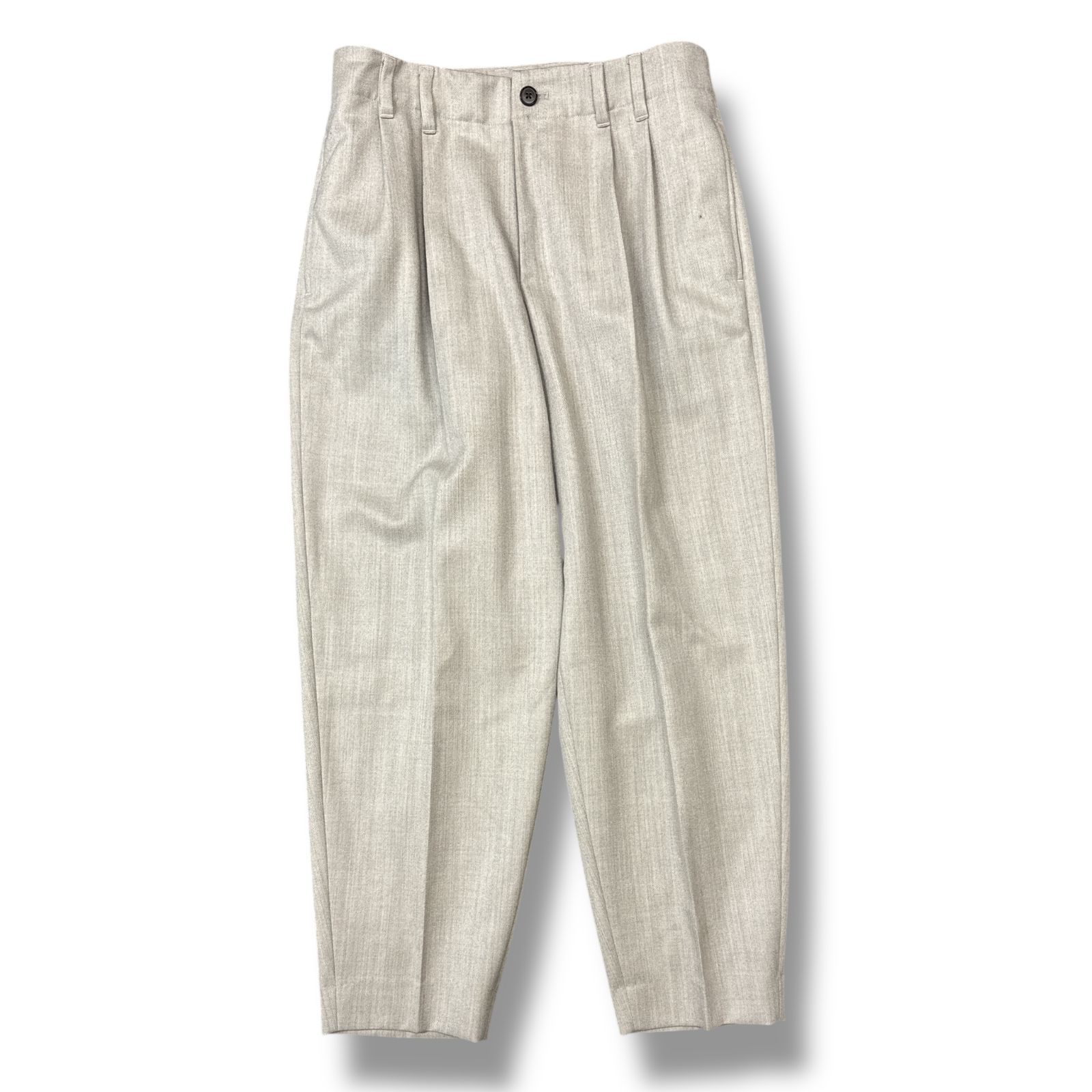 参考上代53900円 AUBETT wool gabardine two tuck tapered pants