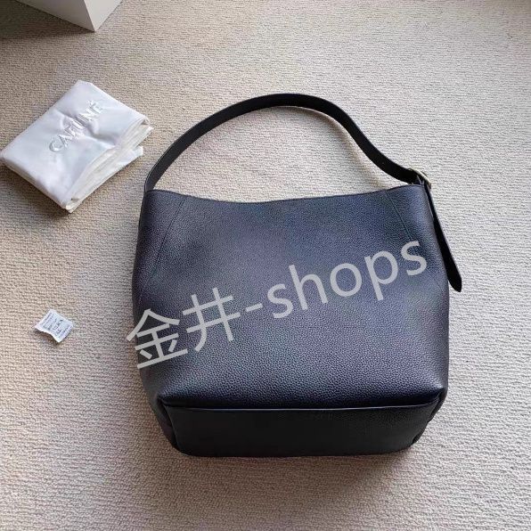 新品『CAFUNE』DROP HOBO ショルダーバッグ レディース 大容量のハンドバッグ トートバッグ バケツバッグ #ブラック