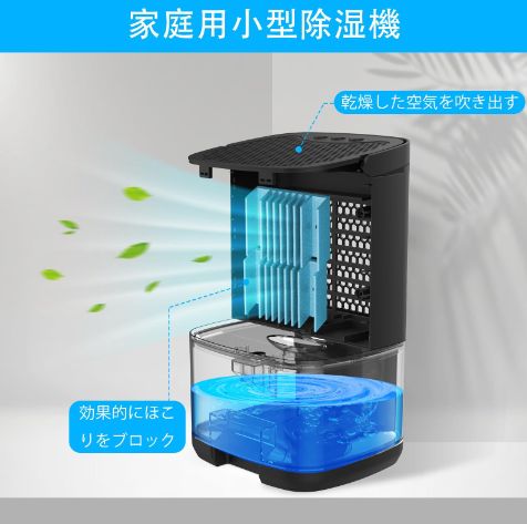 除湿機 小型 3in1除湿加湿空気清浄空気清浄機 衣類乾燥除湿機 除湿量1L