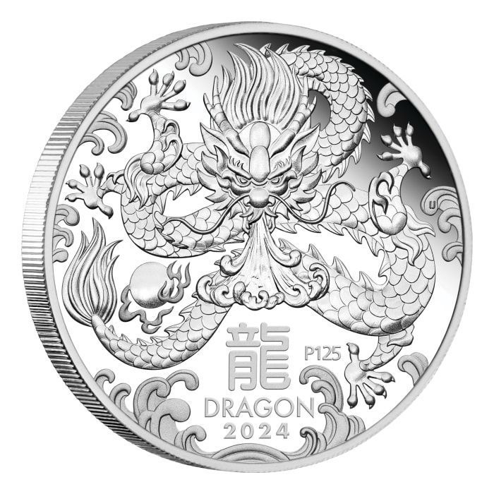 オーストラリア1オンス銀貨　2024年干支(龍)銀貨
