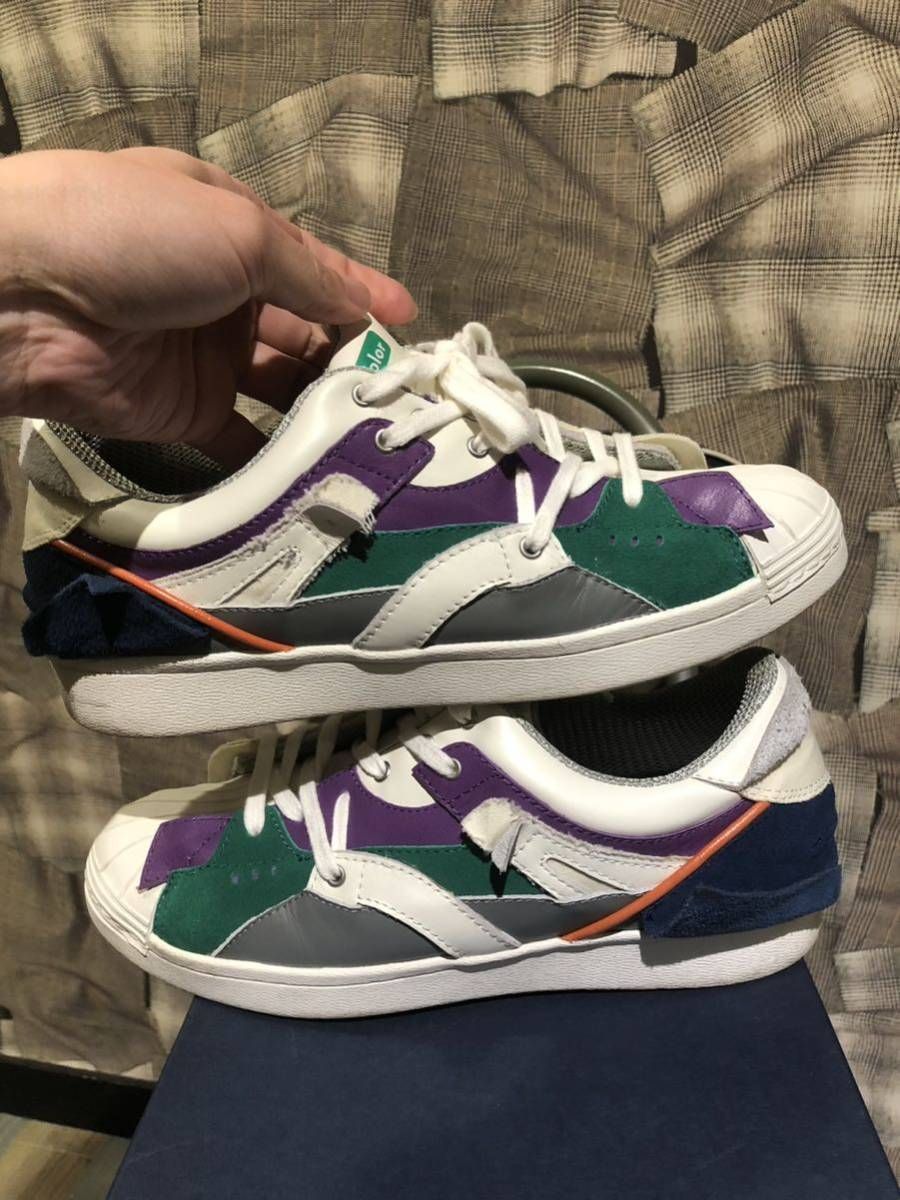 kolor カラー カウハイド×ハンプ SNEAKERS ローカットスニーカー 20WCM