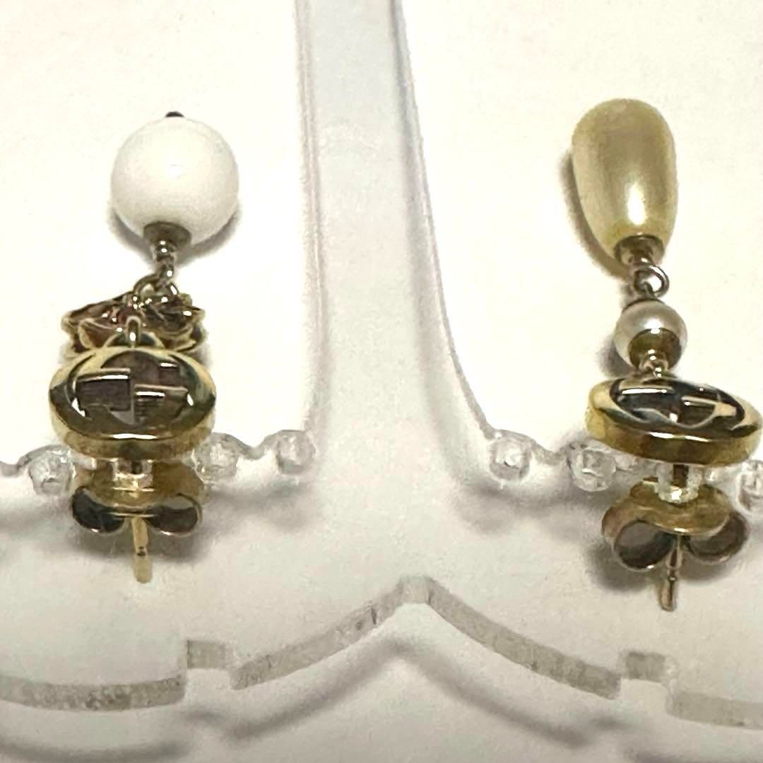Gucci フラワーモチーフ パールピアス グッチ GUCCI ピアス インターロッキングG フラワー 花 グラスパール