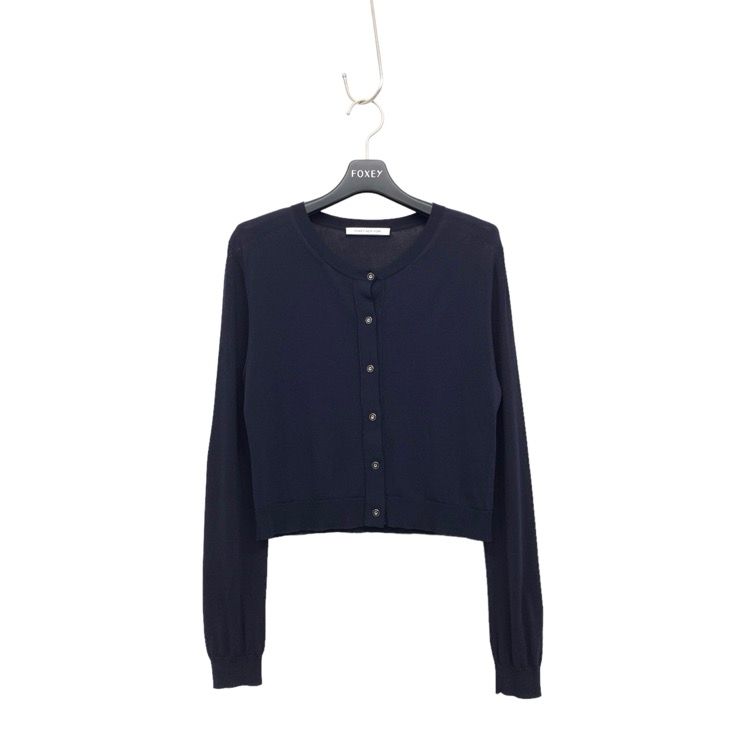 FOXEY ネイビー ボタン付きカーディガン 38 FOXEY ネイビー ボタン付きカーディガン 38 お値下げ！FOXEY NEW YORK