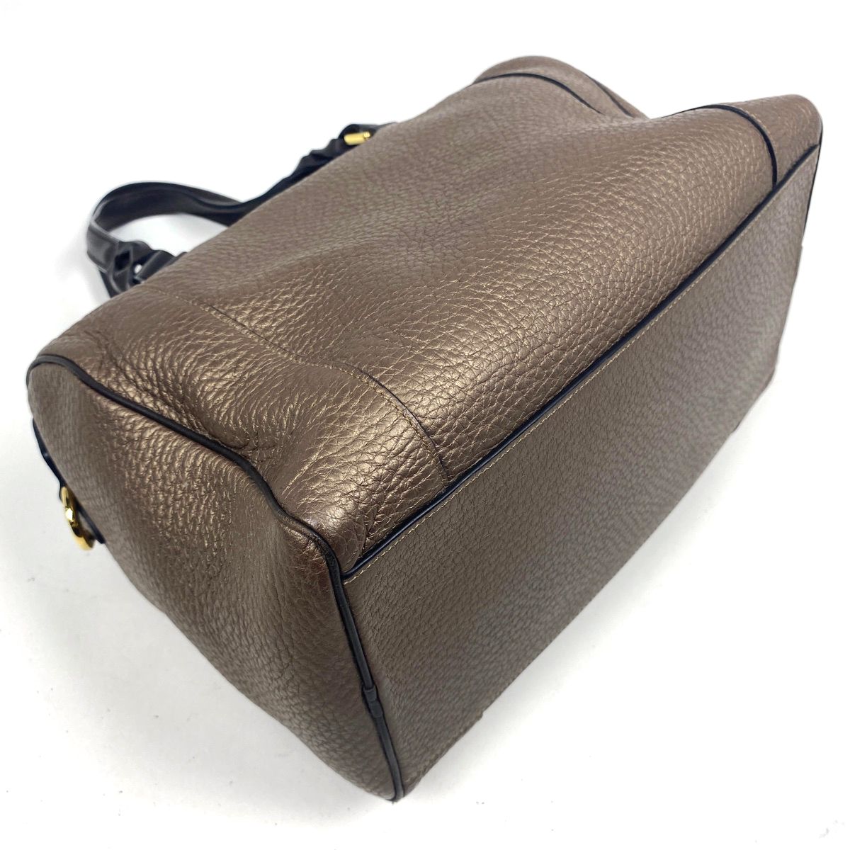 ■2way■LOEWE ショルダーバッグ　ハンドバッグ　ブラウン　アナグラム LOEWE ロエベ アナグラム フロントロック レザー 2WAY