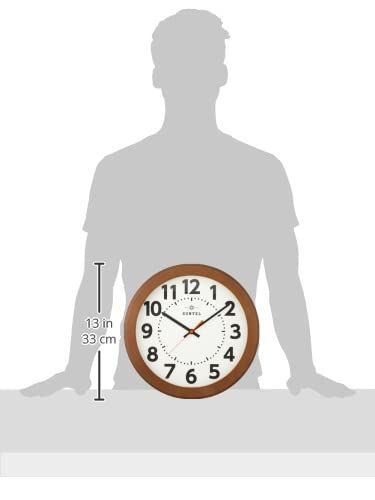 さんてる Suntel 掛け時計 ブラウン 330×45mm モジくっきり木枠掛け時計BR ブラウン SQ06-BR