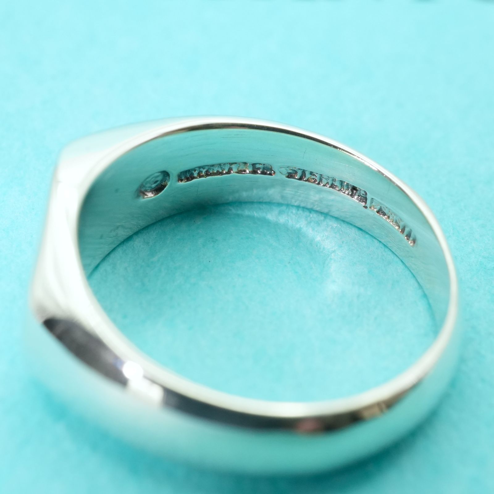 極美品11.5号 ティファニー カーブド ハート シグネット リング25-165