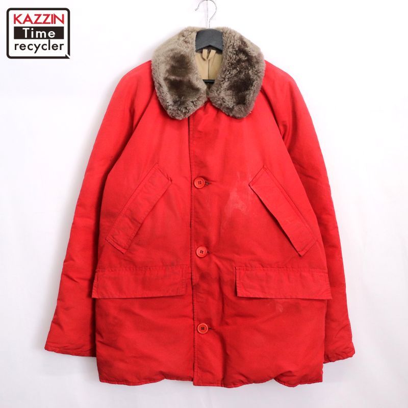 60s vintage Eddie Bauer 日の出タグ 襟ボア ダウンジャケット メンズ