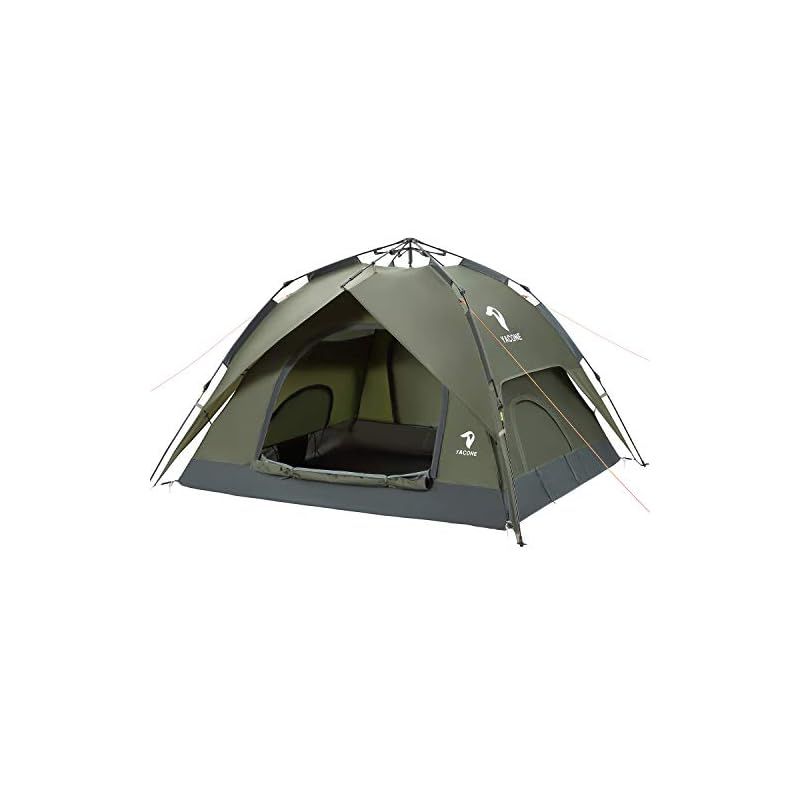 YACONE テント 数秒設営 ワンタッチテント 3人用 二重層 キャンプ ワンタッチ 2WAY ソロ テント キャンプテント uvカット加工 防風防水 折りたたみ 登山 防災用 キャンプ用品 アウトドア コンパクト