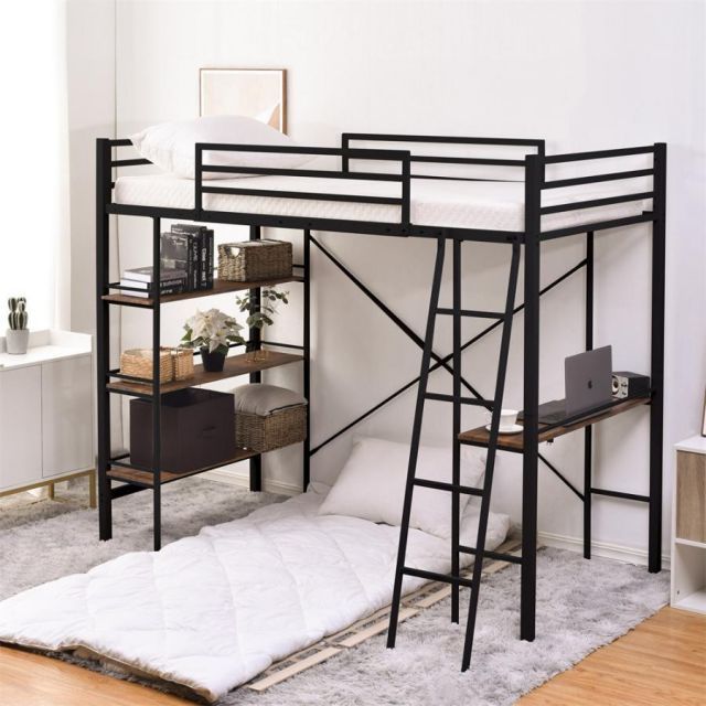 デスク付き 二段ベッドロータイプ