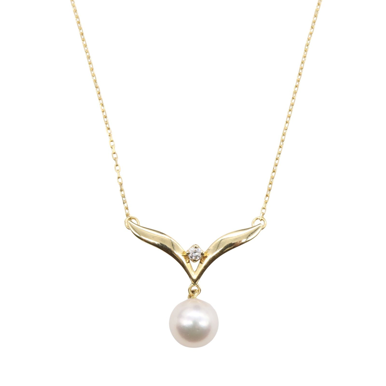 ミキモト mikimoto ネックレス 金属素材×パール シルバー×アイボリー×黒 ペンダントウォッチ/クオーツ（動作確認できず） ミキモト ロケットネックレス パール 真珠 ネックレス 金属