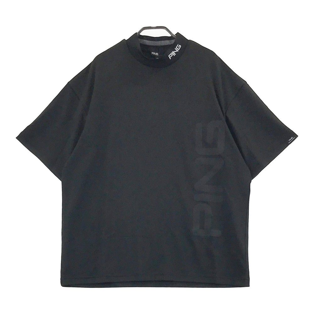サイズ LL PING ピン モデル ハイネック 半袖Tシャツ ブラック系 240101428216 ゴルフウェア メンズ ストスト