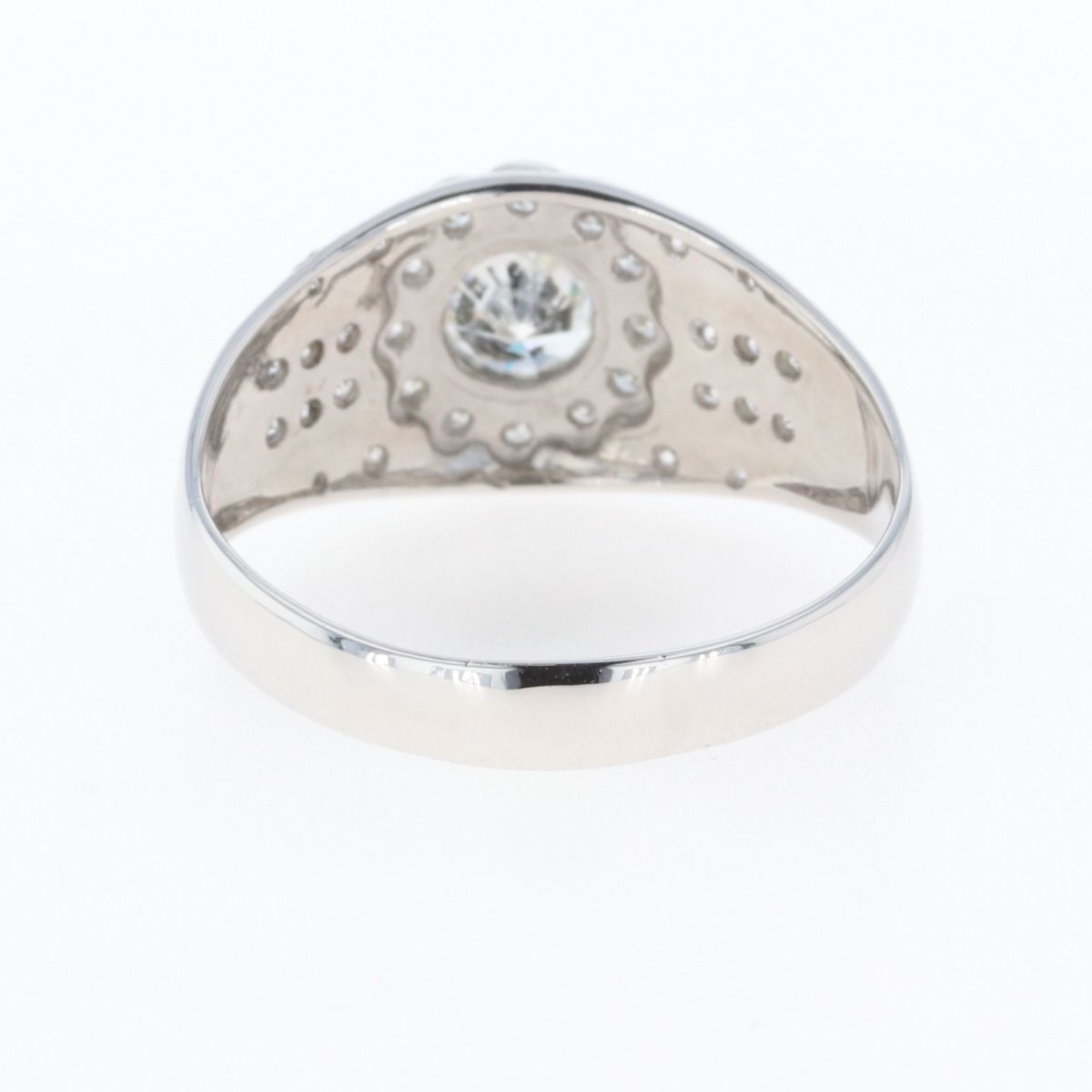 ダイヤモンド デザインリング プラチナ メレダイヤ 指輪 リング 22号 