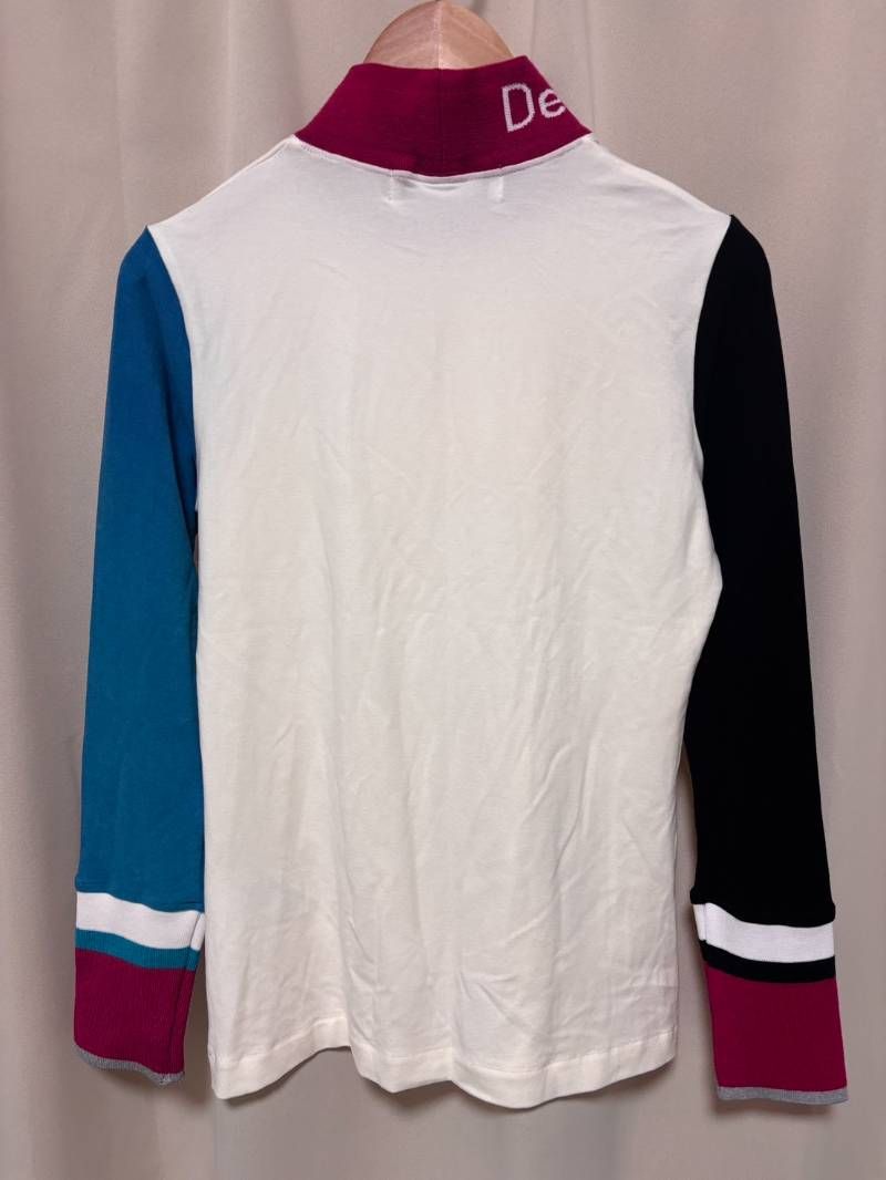 DECEMBERMAY ディセンバーメイ モックネックシャツ マルチカラー起毛ハイネック長袖カットソー