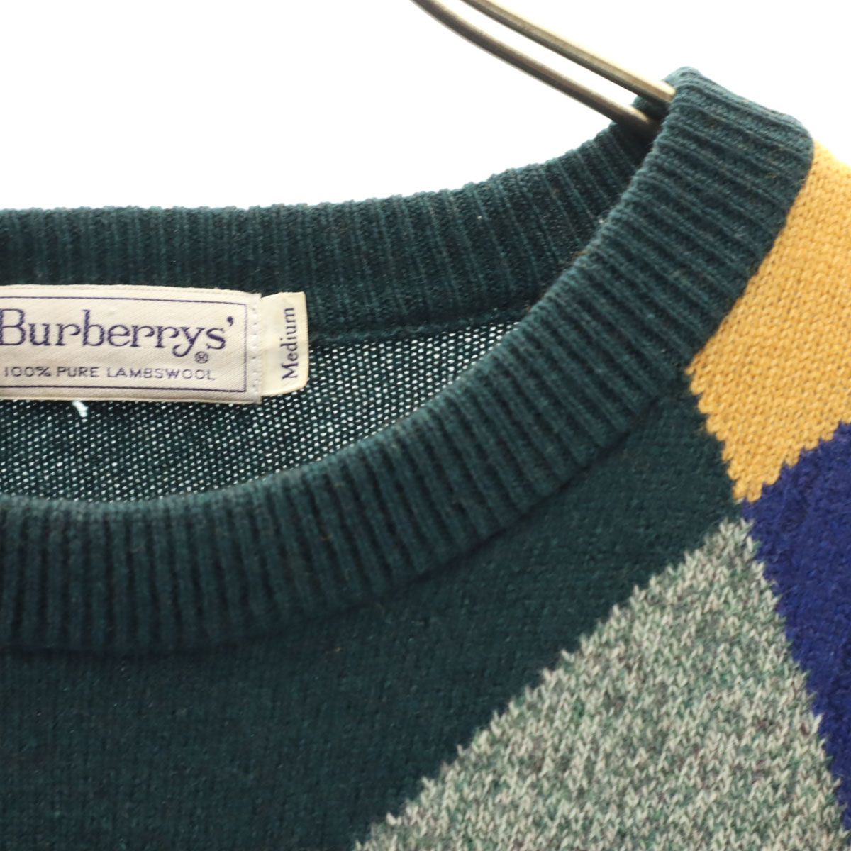 Burberrys バーバリーズ 90s オールド 長袖 セーター M グリーン 