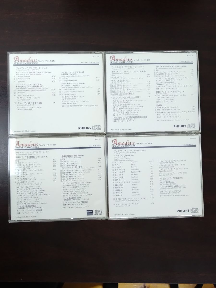 W A モーツァルト全集 全巻セット／CD20枚揃 ポリグラム 【CD