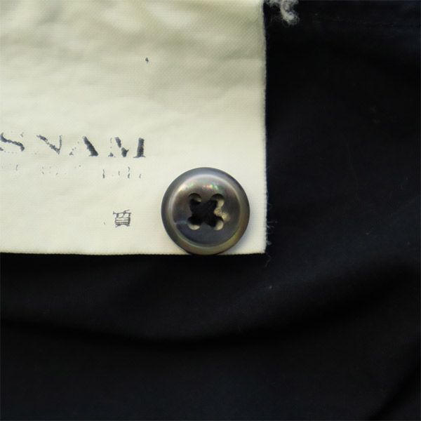 アンナセム ライン 長袖 シャツ 1 ブラック ANSNAM レギュラーカラー メンズ   【231003】
