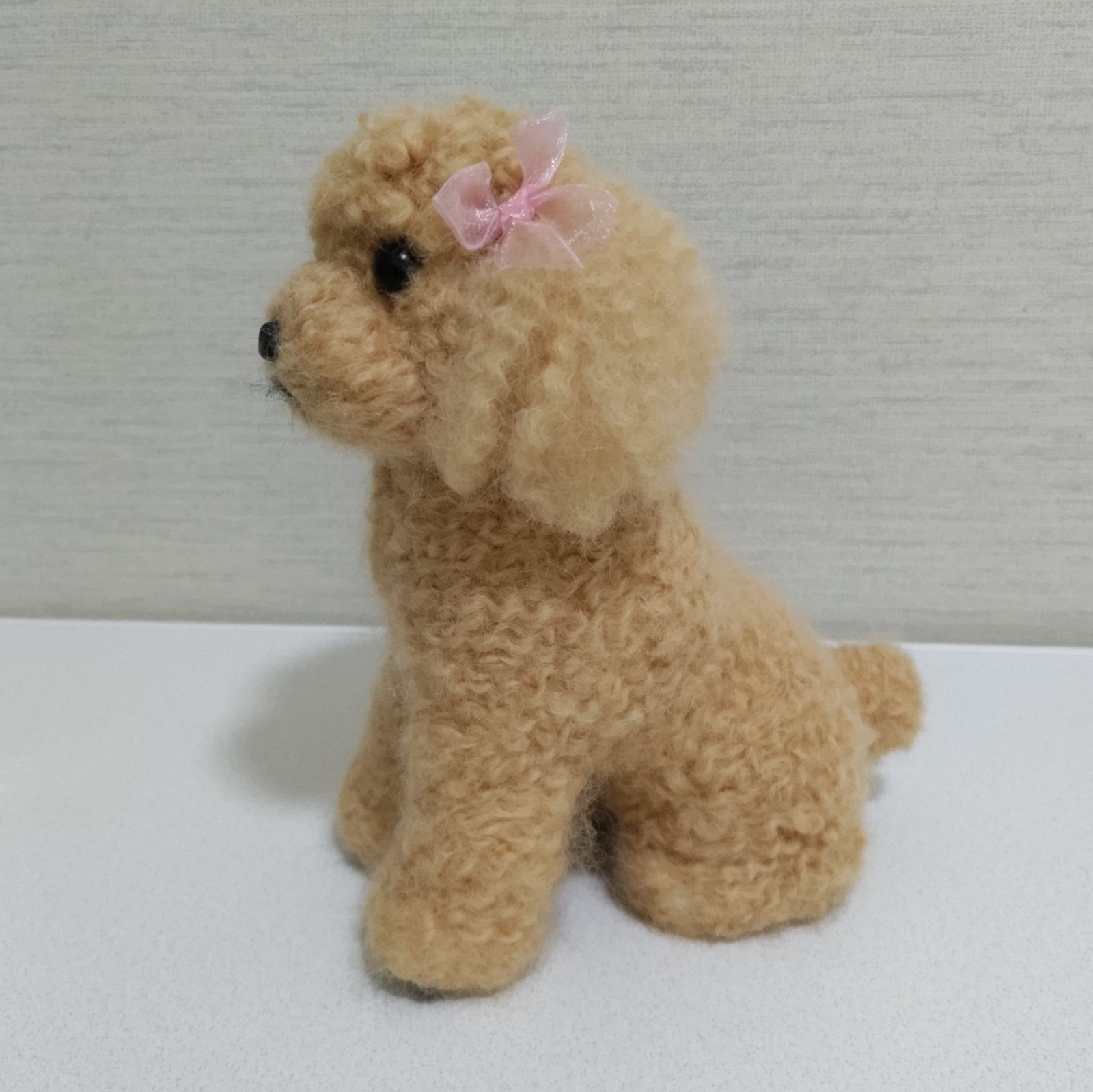羊毛フェルト いぬ トイプードル ハンドメイド - メルカリ