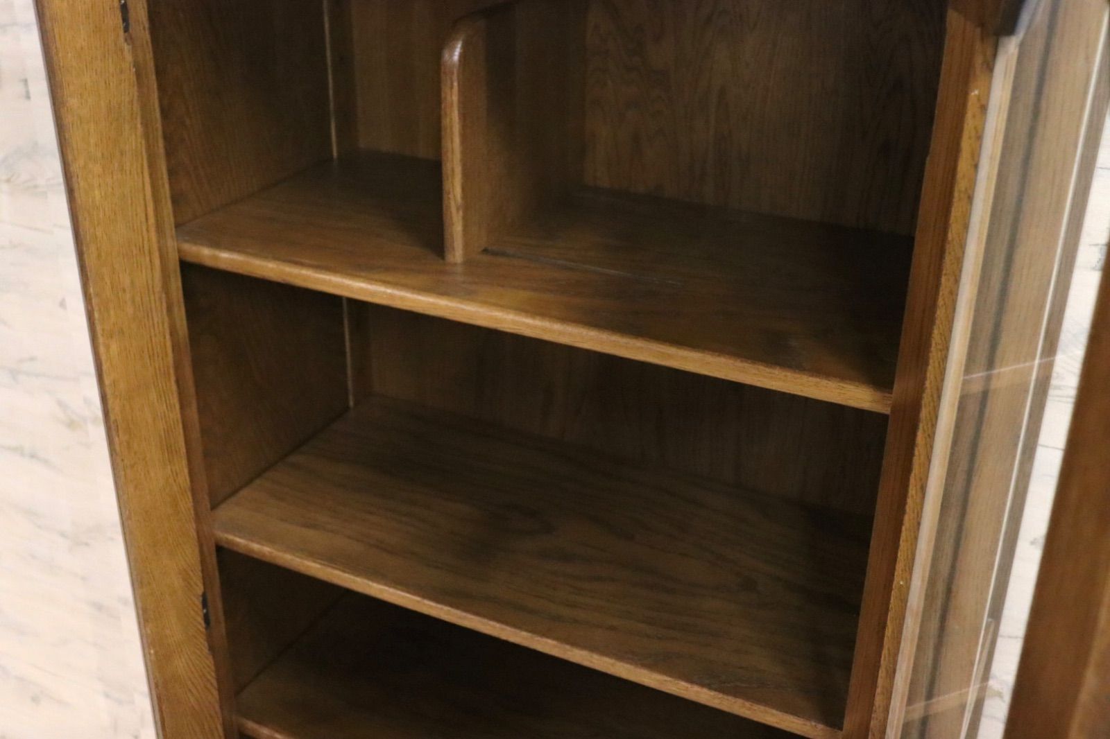 GMIH268 山室家具 EPPOIR エスポアール 旭川家具 書棚 本棚 本箱 キャビネット 飾り棚 ブックシェルフ オーク材 書斎 定価約28.6万 MARWIL-DEMENAGEMENTS_CH