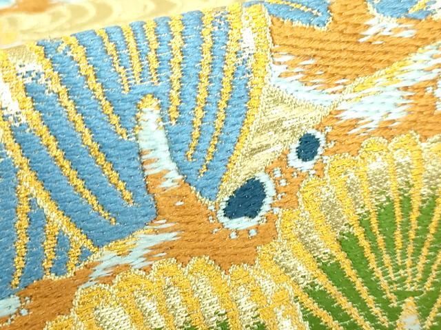 平和屋本店□極上 龍村美術織物 たつむら 六通柄 本袋帯 唐織 木彫松涛  