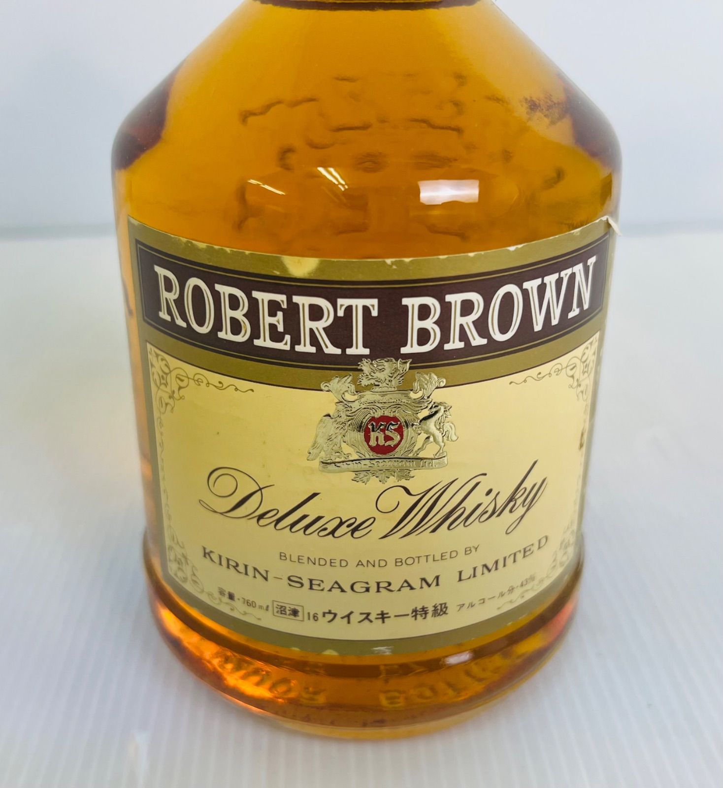 ROBERT・BROWN キリン・シーグラム株式会社。ウイスキー特級　760mℓ 楽天市場】キリン ロバートブラウン 特級 グラス付き 760ml 43