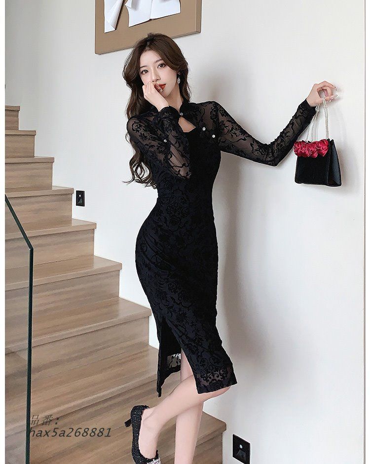 チャイナドレス ベロア